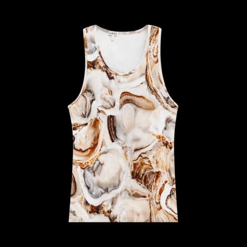 Loewe Ribbed Tank Top 'Oyster'