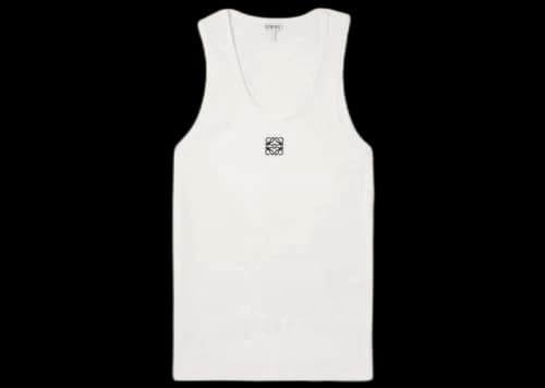 LOEWE Anagram Cotton Tank Top White
