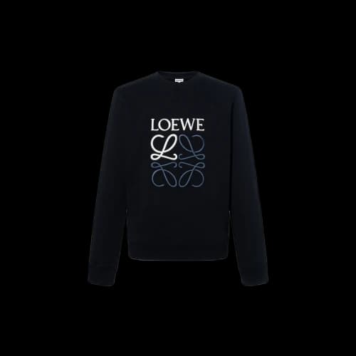 LOEWE Anagram Cotton Sweatshirt Black