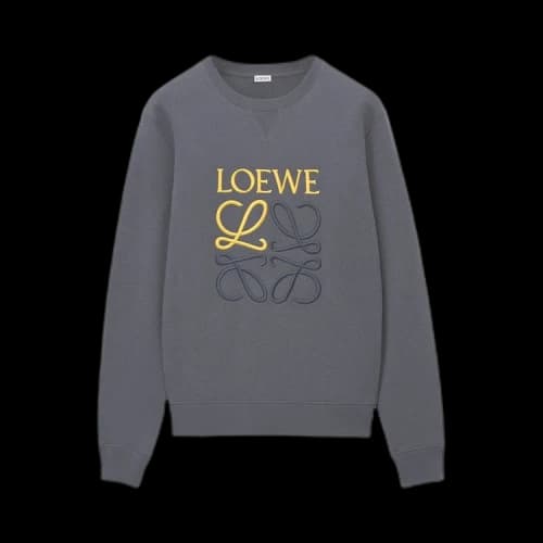 LOEWE Anagram Cotton Sweatshirt Onyx Blue