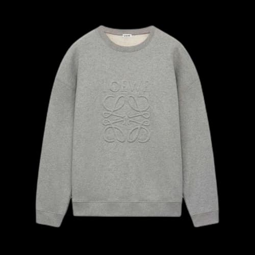 LOEWE Relaxed Fit Crewneck Sweatshirt Grey