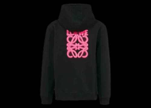 LOEWE Neon Hoodie Black