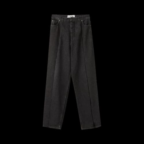 Loewe Denim Wide Leg Snap Trousers 'Black'
