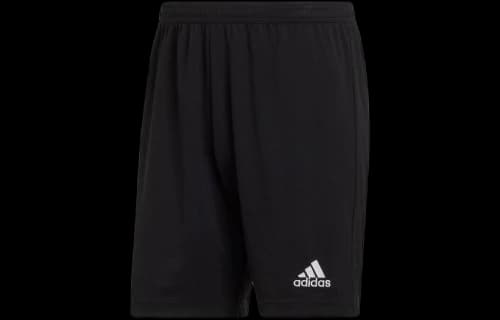 adidas Solid Color Logo Printing Straight Casual Shorts Black