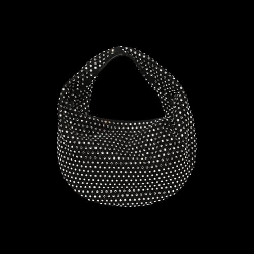 Khaite Olivia Medium Hobo Bag 'Black/Crystals'