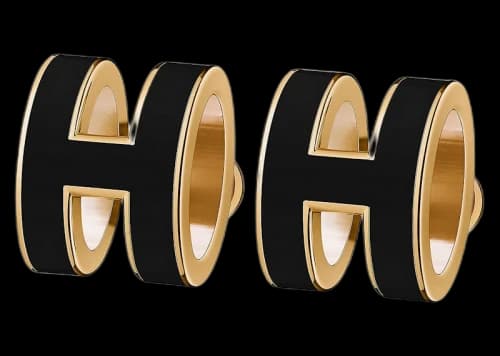 Hermes Earrings Pop H Black