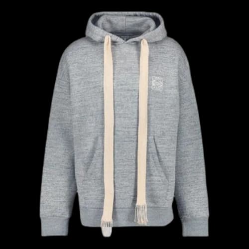 LOEWE Anagram Embroidered hooded Long Sleeves Gray