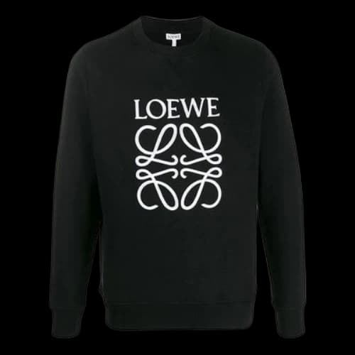 LOEWE Brand Logo Printing Pullover Black