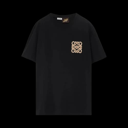 LOEWE T Shirts Men's Black Crew Neck Moderate