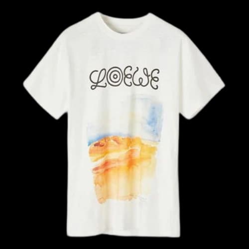 LOEWE Printing Short Sleeve White
