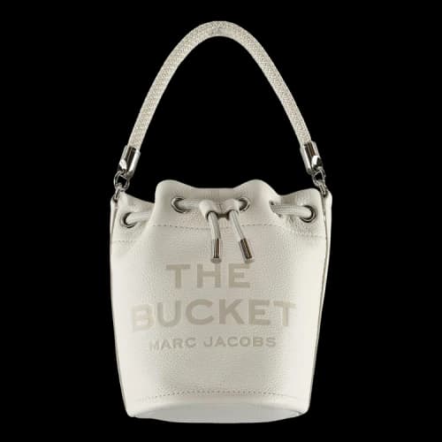 Marc Jacobs The Leather Bucket Bag Cotton/Silver