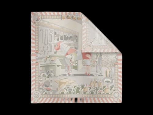 Hermes Pony Pit Stop Double Face Scarf Rose Poudre/Gris/Blanc