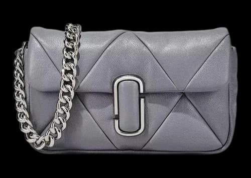Marc Jacobs The Puffy Diamond Quilted J Marc Shoulder Bag Wolf Grey