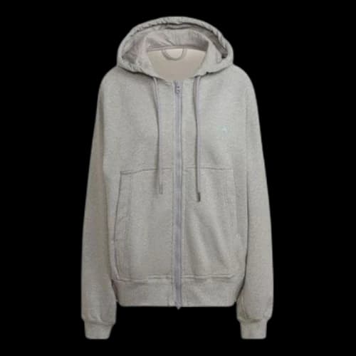 adidas x Stella McCartney Crossover Sports Hooded Zipper Cardigan Long Sleeves Hoodie Jacket Medium Hemp Grey (Women's)