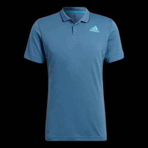 adidas Gameset Logo Printing Solid Color Tennis Sports Short Sleeve Blue Polo Shirt