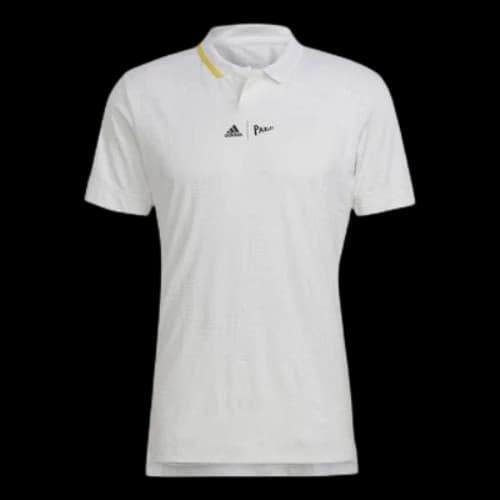 adidas Colorblock Logo Tennis Short Sleeve White Polo Shirt