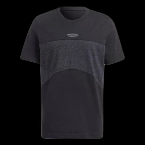 adidas Colorblock Casual Round Neck Pullover Short Sleeve Japanese Version Black T-Shirt