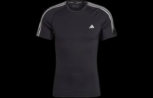 adidas Techfit 3-Stripes Training Tee Black