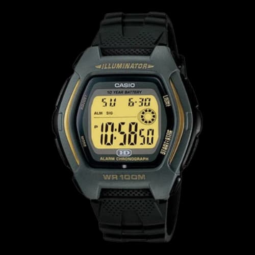 CASIO Sports Analog Mens Black/Yellow Digital