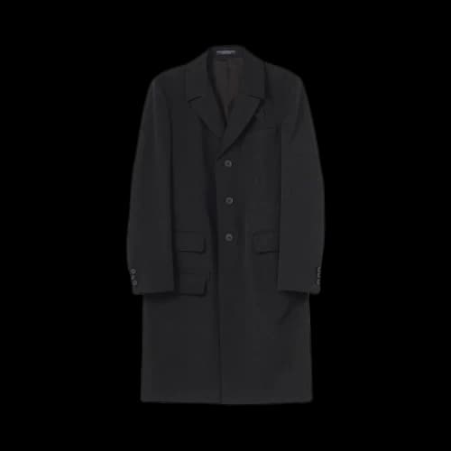 Yohji Yamamoto Pour Homme Notched Long Jacket 'Black'