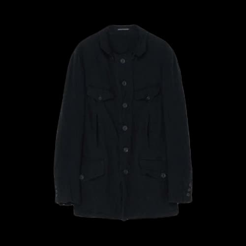 Yohji Yamamoto Pour Homme Milling 6BS Flap Jacket 'Black'