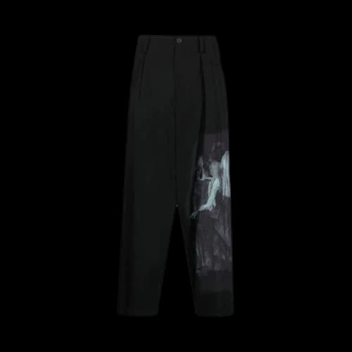 Yohji Yamamoto Pour Homme Dress Print Pants 'Black'