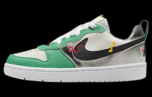 (GS) Nike Court Borough Low Recraft 'White Green Black'