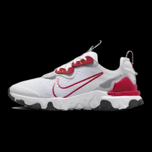 Nike React Vision White Wolf Grey Black Gym Red (GS)