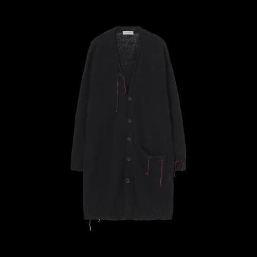 Yohji Yamamoto Pour Homme String Long Cardigan 'Black'