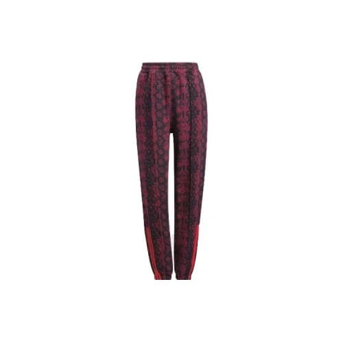 adidas x IVY PARK Crossover Full Print Snake Skin Printing Casual Sports Pants/Trousers/Joggers CHERRY Red
