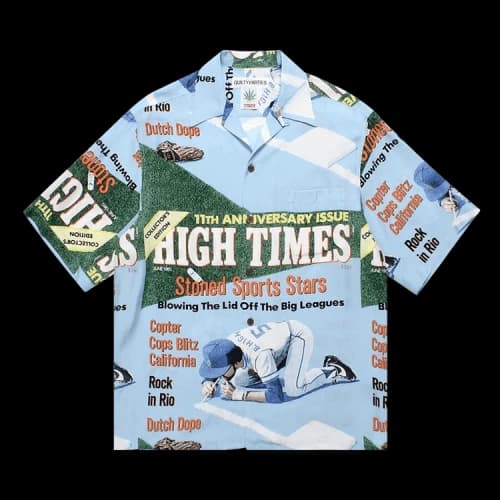 Wacko Maria x HIGH TIMES Short-Sleeve Hawaiian Shirt (Type-4) 'Blue'