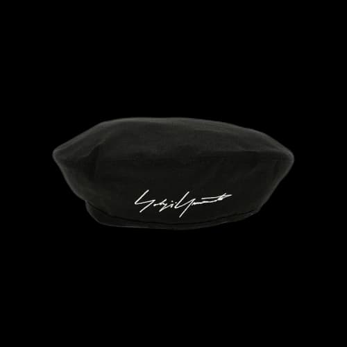 Yohji Yamamoto Logo Embroidered Beret 'Black'