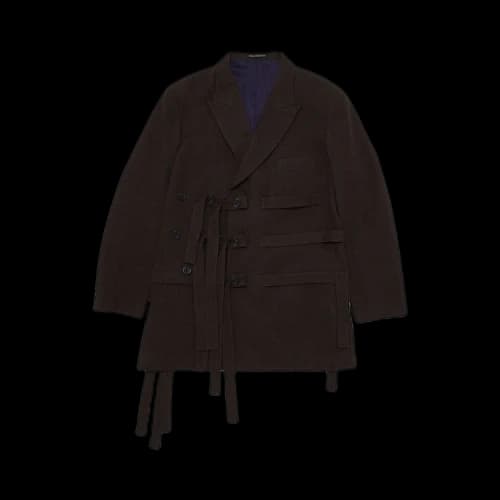 Yohji Yamamoto Pour Homme Multi Belted Double Breasted Jacket 'Khaki'