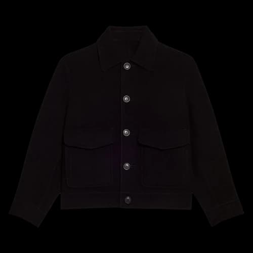 Ami Double Face Boxy Jacket 'Black'