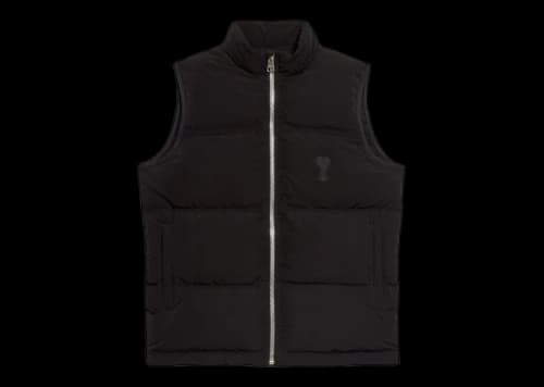 Ami Paris Ami de Coeur Patch Down Gilet Black
