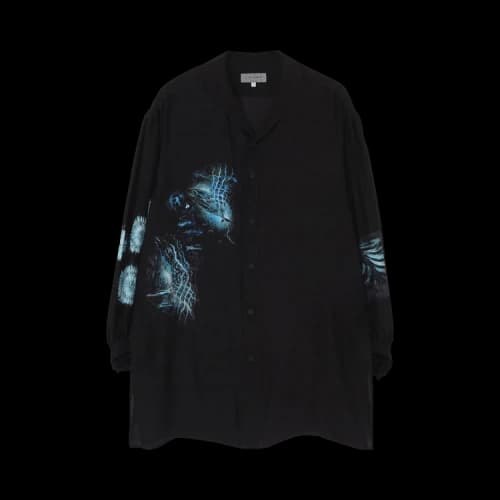 Yohji Yamamoto Pour Homme Sea Scarf Collar Blouse 'Black'