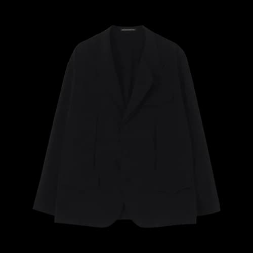 Yohji Yamamoto Pour Homme Front And Back Opened Lapel Jacket 'Black'