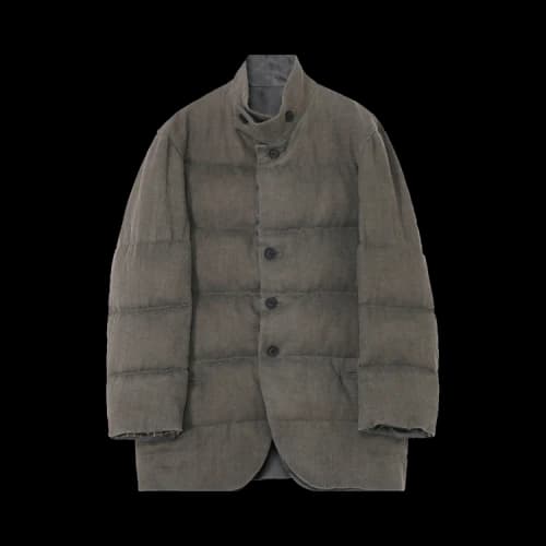 Yohji Yamamoto Pour Homme Horizontal Padded Stand Jacket 'Grey'