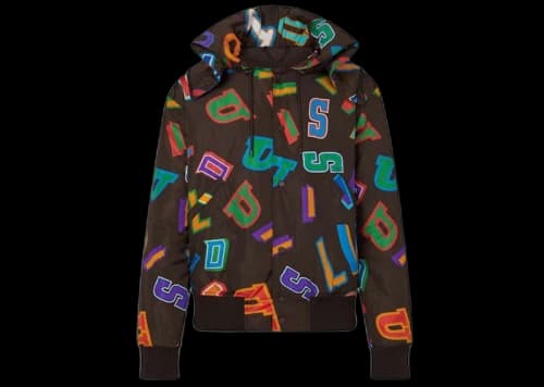 Louis Vuitton x NBA Letters Hooded Blouson Brown