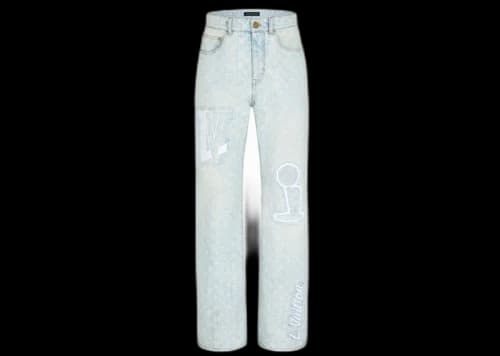 Louis Vuitton x NBA Flared Denim Pants Blue