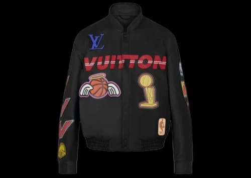 Louis Vuitton x NBA Logos Leather Hero Jacket Black
