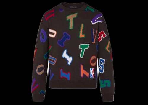 Louis Vuitton x NBA Letters Crewneck Brown