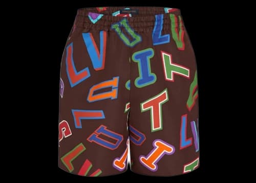 Louis Vuitton x NBA Basketball Letters Shorts Brown