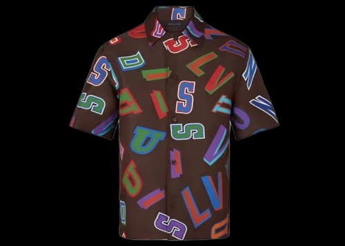 Louis Vuitton x NBA Basketball Letters Overshirt Brown