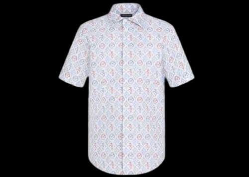 Louis Vuitton x NBA Fil Coupe Signature Short-Sleeved Shirt White
