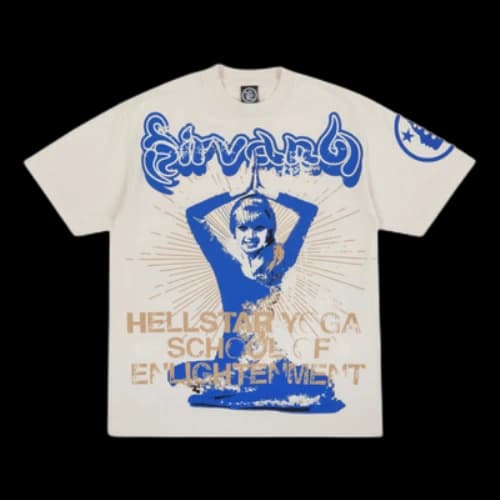 Hellstar Toga T-Shirt 'White Blue'