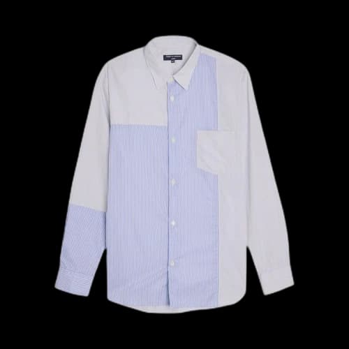 Comme des Garçons Homme Plus Stripe Garment Washed Shirt 'Navy/White'