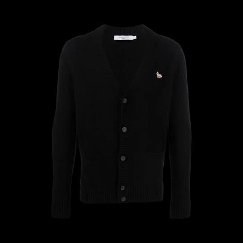 Maison Kitsuné Baby Fox Patch Cosy Cardigan 'Black'