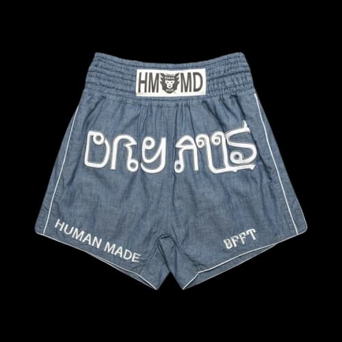 Human Made Chambray Muay Thai Shorts 'Blue'