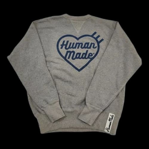 HUMAN MADE Heart flocky sweatshirt Gray